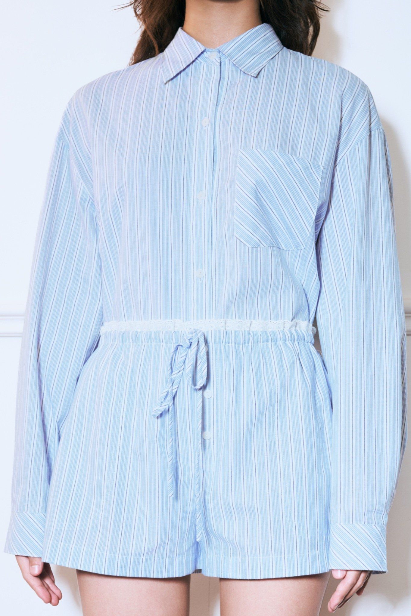 Libe Striped Elastic Shorts (Pre-order)