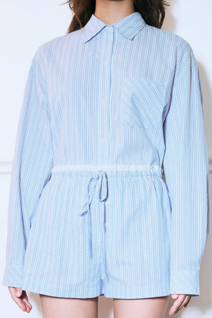 Libe Striped Elastic Shorts (Pre-order)