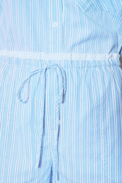 Libe Striped Elastic Shorts (Pre-order)