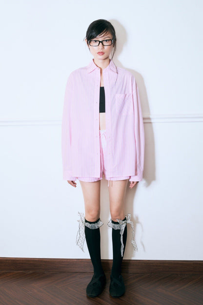 Libe Striped Elastic Shorts (Pre-order)