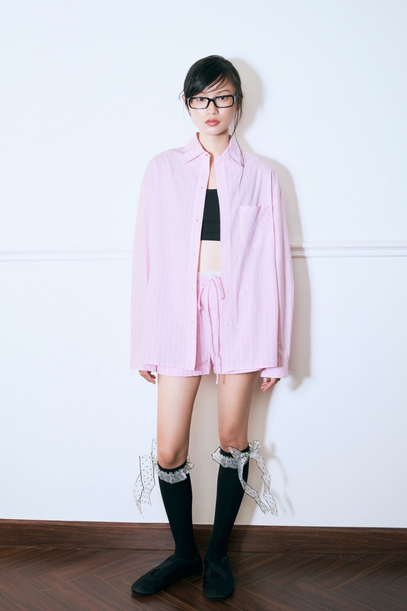 Libe Striped Elastic Shorts (Pre-order)