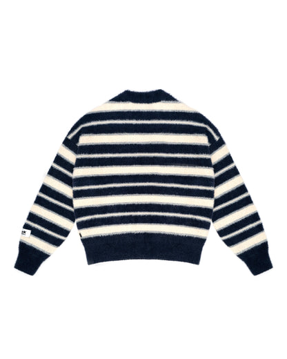 Levents Striped Fur Knit Boxy Sweater