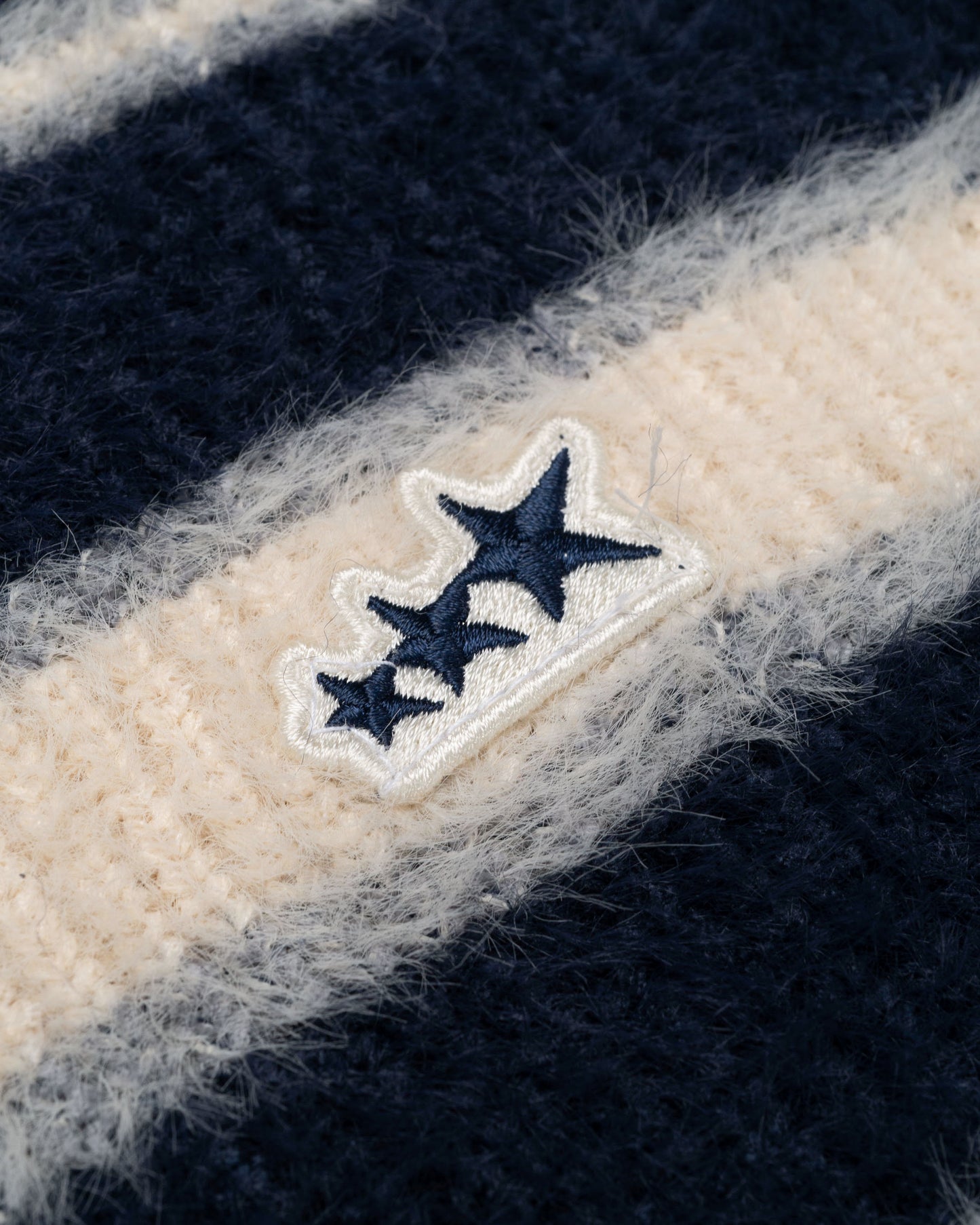 Levents Striped Fur Knit Boxy Sweater