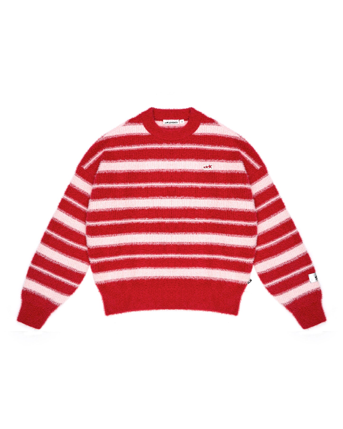 Levents Striped Fur Knit Boxy Sweater