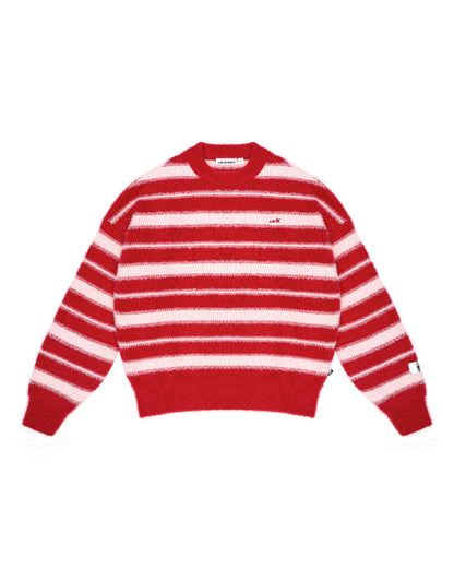 Levents Striped Fur Knit Boxy Sweater