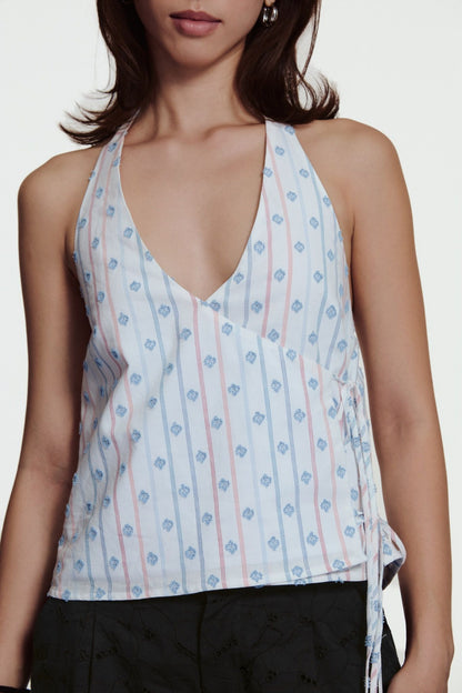 Libe Striped Halter Neck Top (Pre-order)