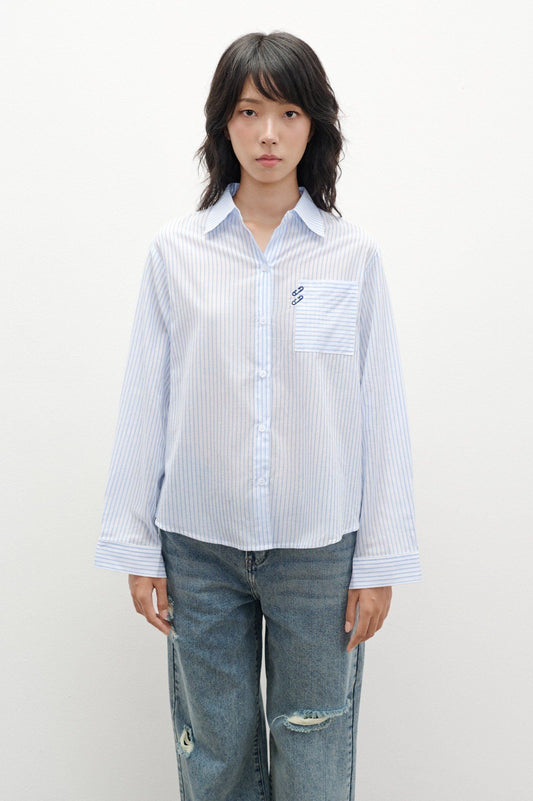 Libe Striped Oversized Shirt (Pre-order)