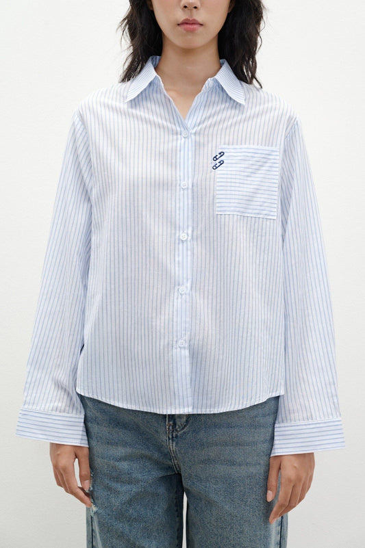 Libe Striped Oversized Shirt (Pre-order)