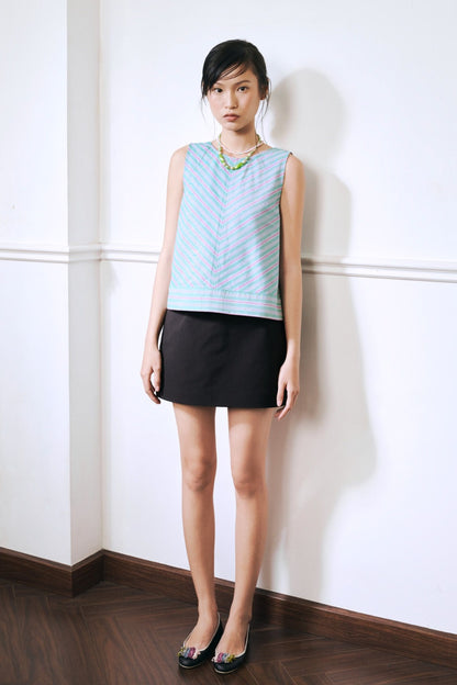 Libe Striped Sleeveless Top (Pre-order)
