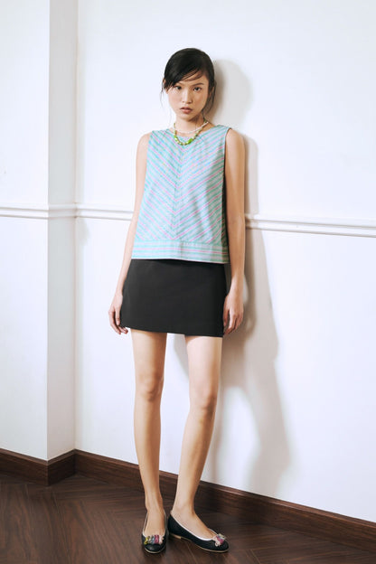 Libe Striped Sleeveless Top (Pre-order)