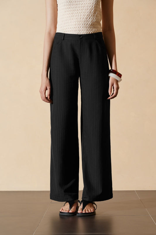 Libe Striped Straight Leg Trousers (Pre-order)
