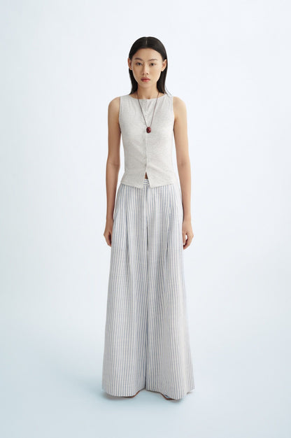Libe Striped Wide Leg Trousers (Pre-order)