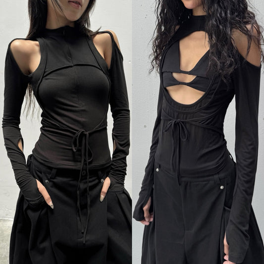 Sagittarius A+ Swirling Cut-Out Long Sleeve