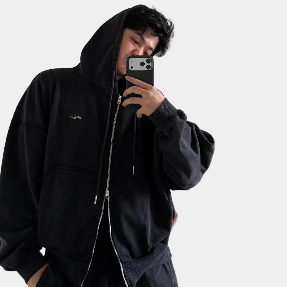 Whose Symwash Hoodie-zip