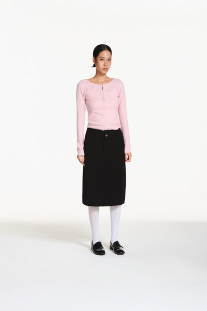 Libe Tailored Mid-Length Skirt (Pre-order)