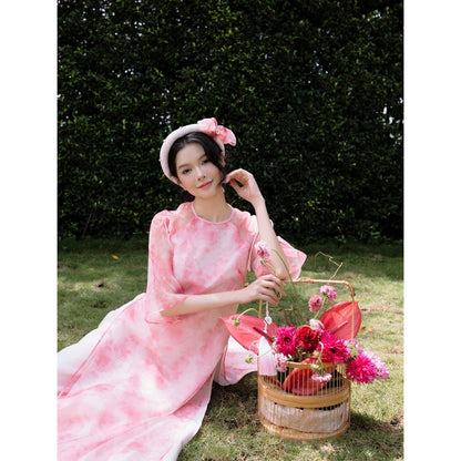 Aguja Thuy Anh Printed Ao Dai (Pre-order)