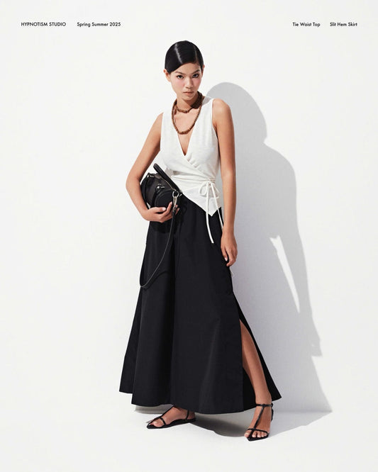 Hypnotism Tie Waist Top