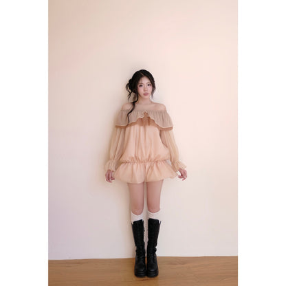 Aguja Tige Off-Shoulder Bubble Dress (Pre-order)
