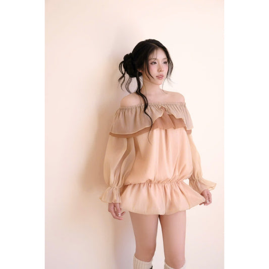 Aguja Tige Off-Shoulder Bubble Dress (Pre-order)