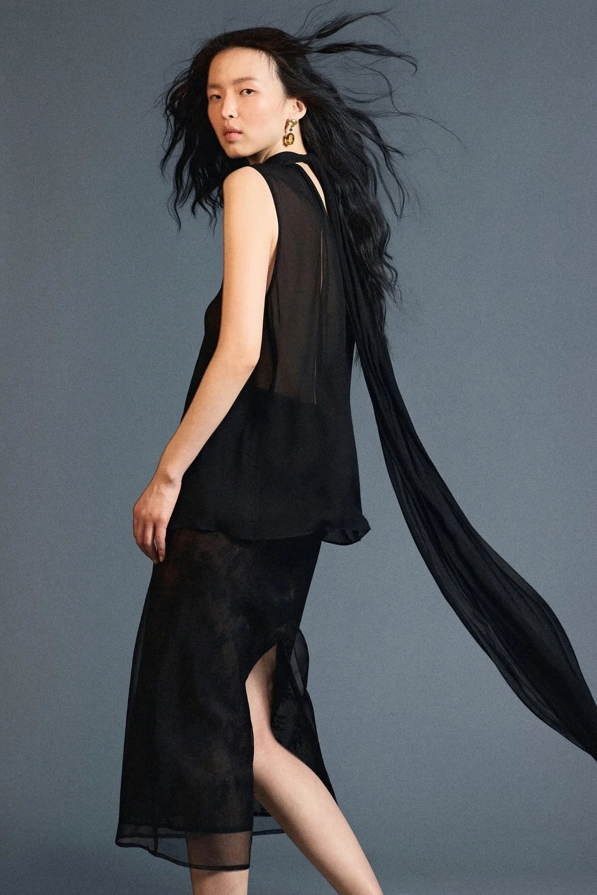 Huong Boutique Translucent Two-layer Skirt