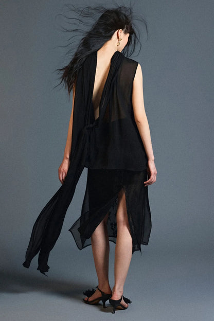 Huong Boutique Translucent Two-layer Skirt