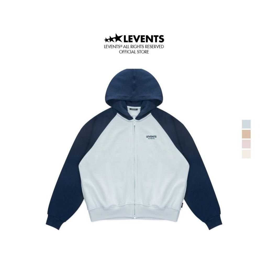 Levents Levents Two-Tone Raglan Boxy 2.0 Zipper Hoodie