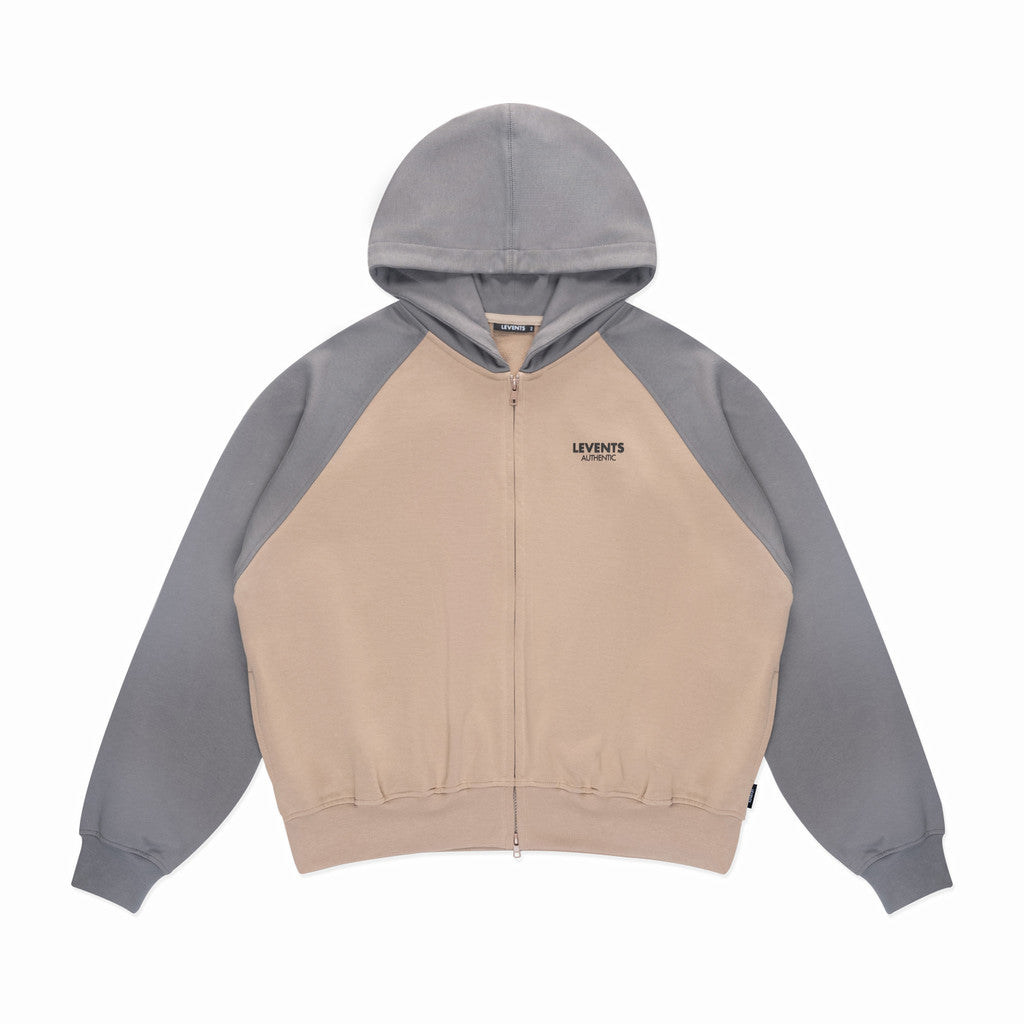 Levents Levents Two-Tone Raglan Boxy 2.0 Zipper Hoodie