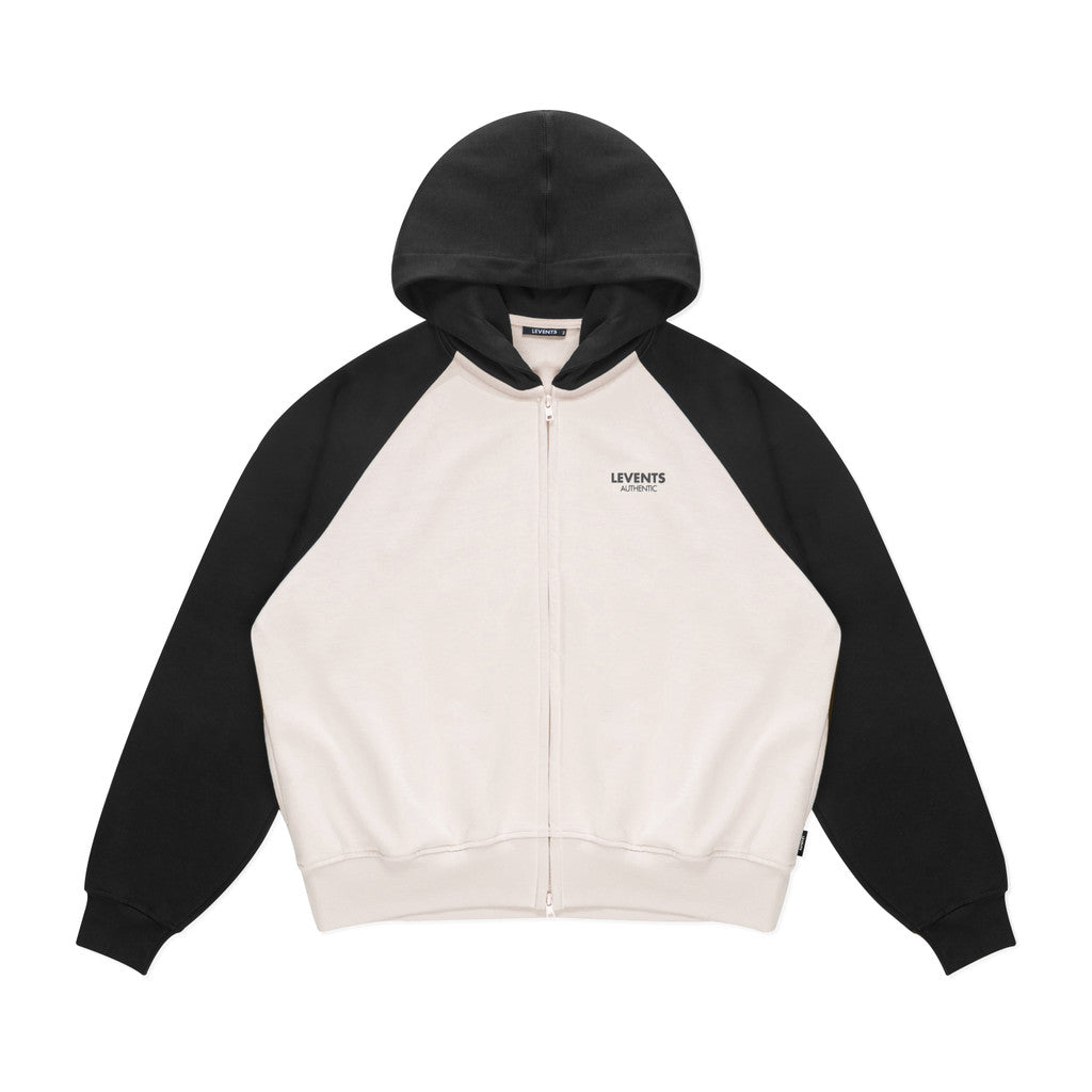Levents Levents Two-Tone Raglan Boxy 2.0 Zipper Hoodie
