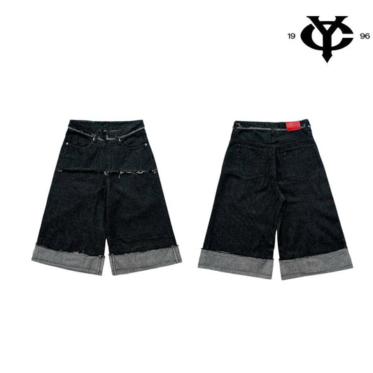 WHOSE Two-Tone Layered Baggy Shorts (Pre-order)
