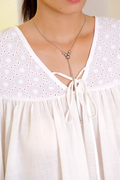 Libe V-Neck Ruched Top (Pre-order)