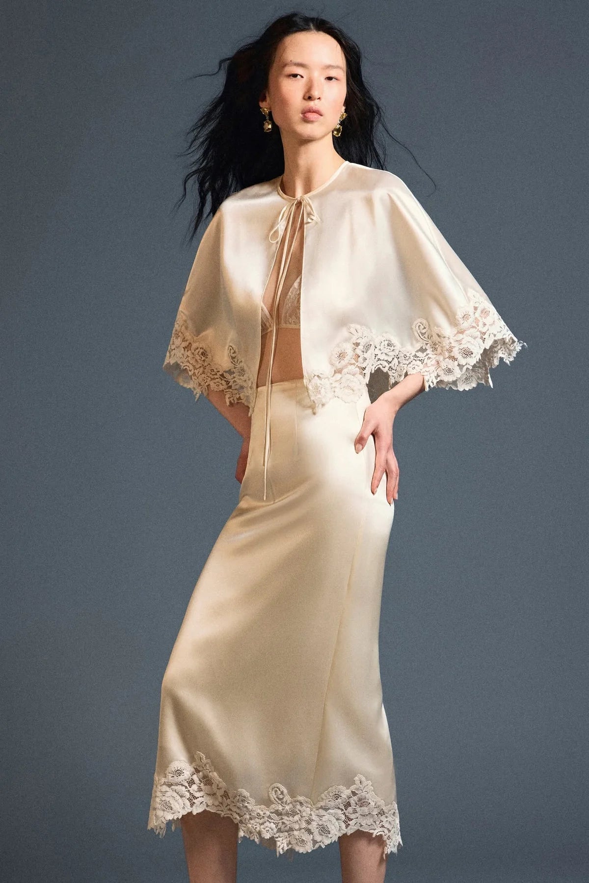 Huong Boutique Velour Silk Skirt