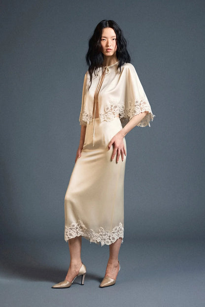 Huong Boutique Velour Silk Skirt