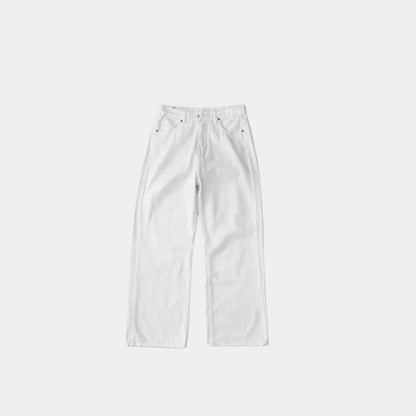 WHOSE White Wide Straight Jeans