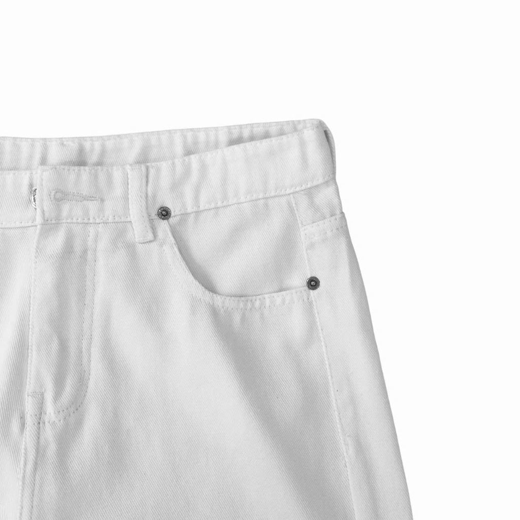 WHOSE White Wide Straight Jeans