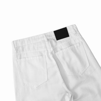 WHOSE White Wide Straight Jeans