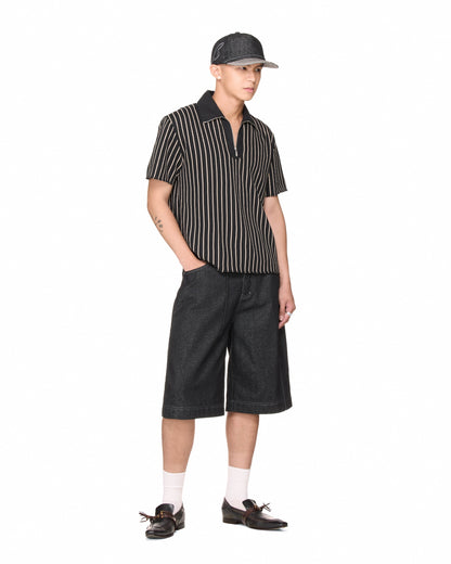 The Beuter Washed Denim Shorts - Black
