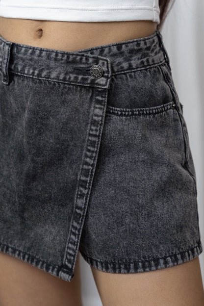 Libe Washed Denim Skort (Pre-order)