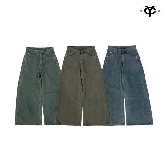 WHOSE Washed Wide-Leg Jeans (Pre-order)