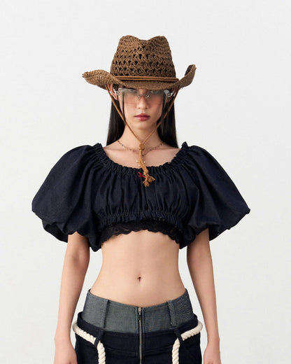 Sodope Club Wetsy Denim Top (Pre-order)