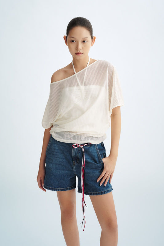 Libe White Asymmetric Top (Pre-order)