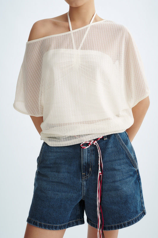 Libe White Asymmetric Top (Pre-order)