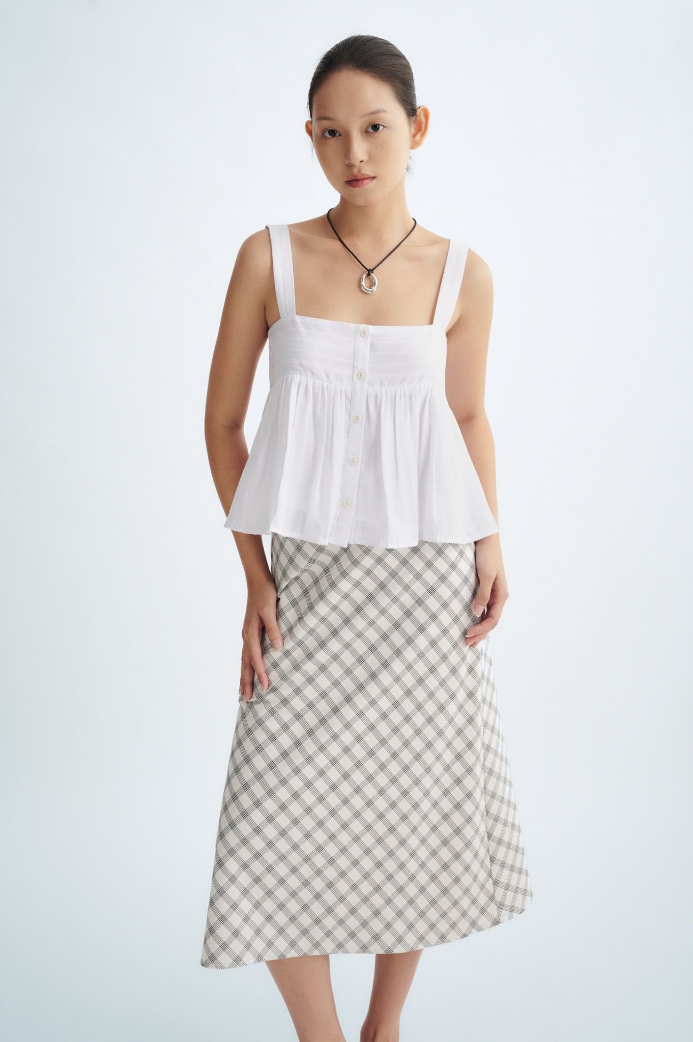 Libe White Babydoll Top - Cotton (Pre-order)