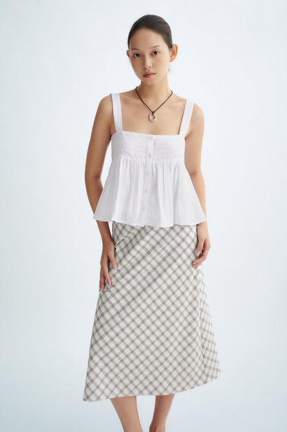 Libe White Babydoll Top - Cotton (Pre-order)