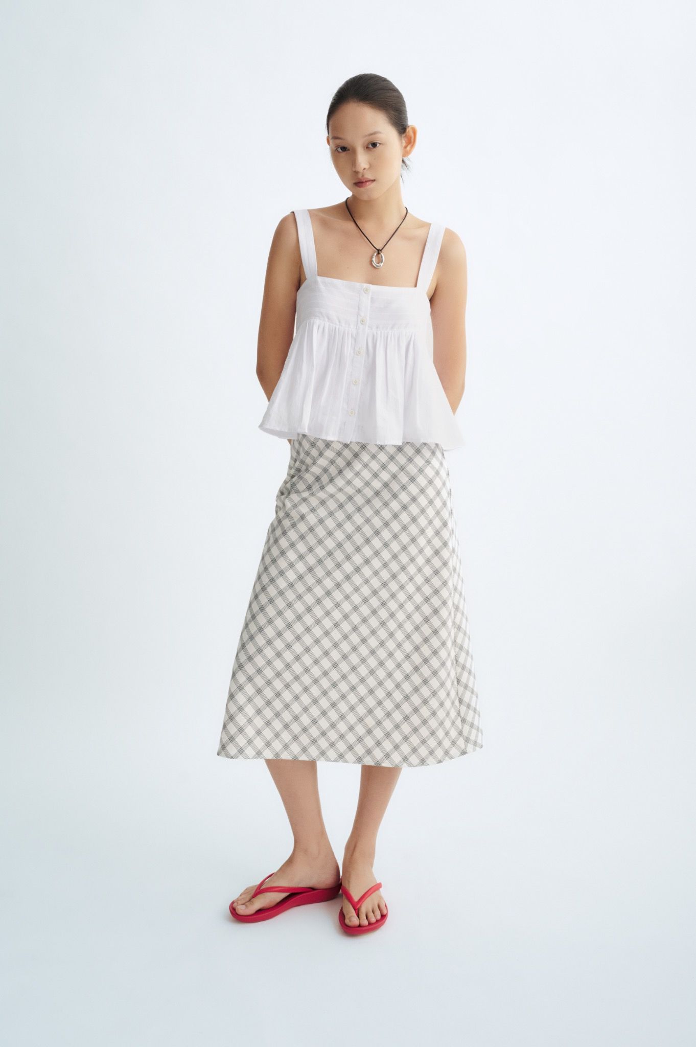 Libe White Babydoll Top - Cotton (Pre-order)