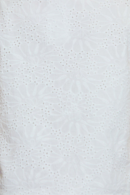 Libe White Embroidered Skorts (Pre-order)