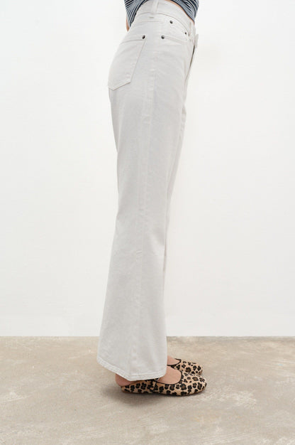 Libe White Flared Denim Jeans (Pre-order)