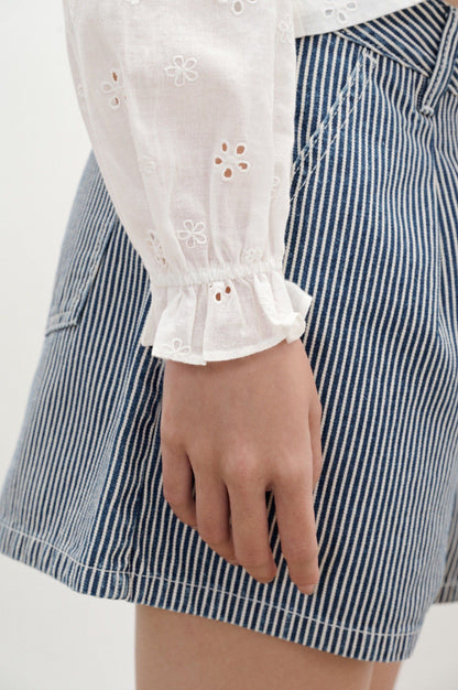 Libe White Long Sleeve Top (Pre-order)
