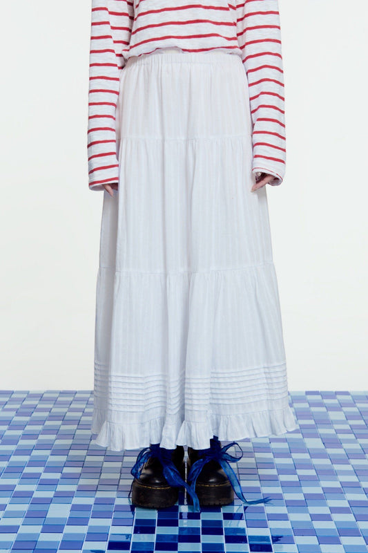 Libe White Maxi Skirt (Pre-order)