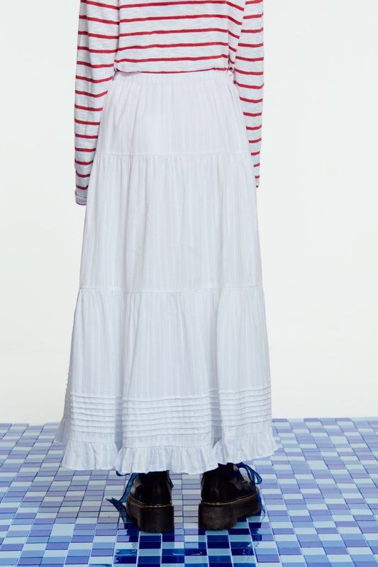 Libe White Maxi Skirt (Pre-order)