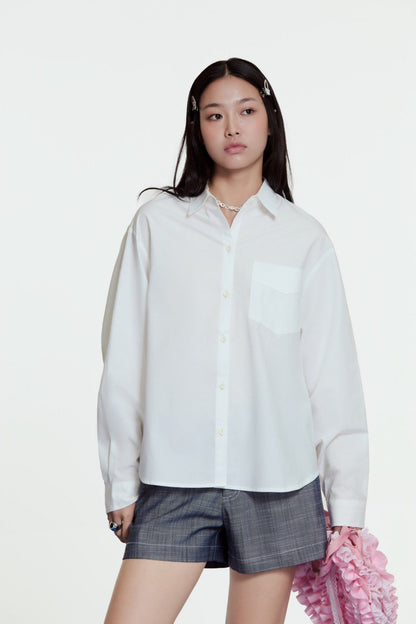 Libe White Oversized Shirt (Pre-order)